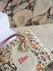 Dior Book Tote with Strap in the white multicolor Daisy Garden 24x20cm - 4