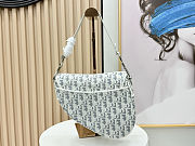 Dior Saddle Bag in latte and gray Dior Oblique jacquard - 6