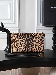 Saint Laurent Cassandre Leopard-Print Calf Hair Shoulder Bag 29.5×18×4.5cm - 4
