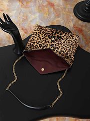 Saint Laurent Cassandre Leopard-Print Calf Hair Shoulder Bag 29.5×18×4.5cm - 3