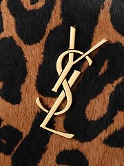 Saint Laurent Cassandre Leopard-Print Calf Hair Shoulder Bag 29.5×18×4.5cm - 2