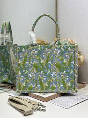 Dior Book Tote features the Multicolor Lily of the Valley embroidery 36×28 cm - 2