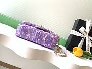 Chanel Purple Sequin Mini Rectangular Flap Bag 14x21x8cm - 5