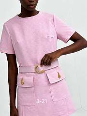Gucci Pink Denim Mini Dress - 1