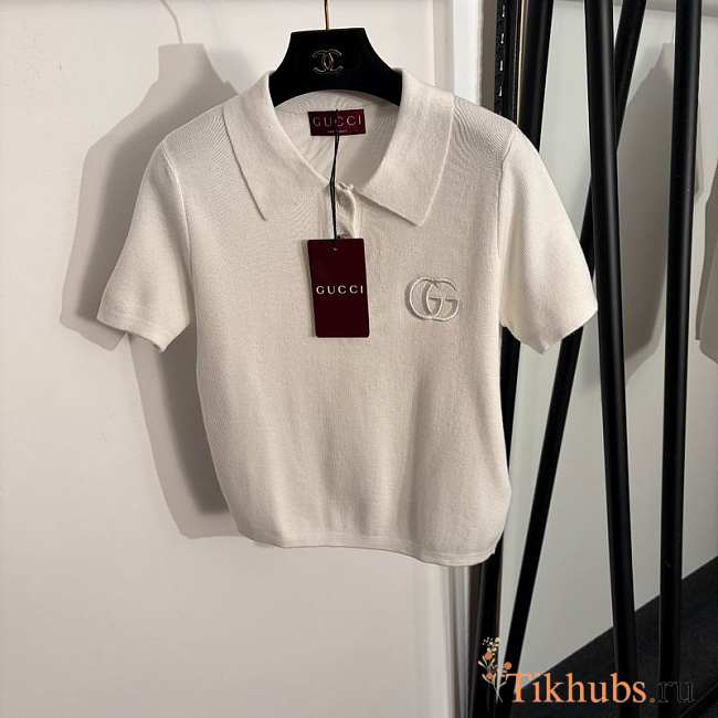 Gucci In White Polo Shirt  - 1