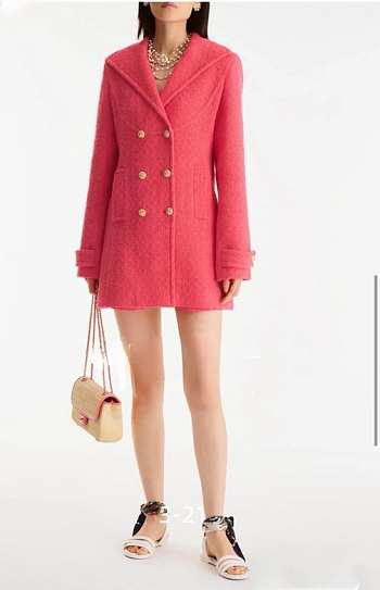 Chanel Caban tweed pink