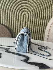 Chanel Mini Rectangular Denim Braided Single Flap Bag 20cm - 6