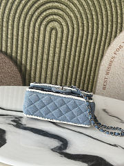 Chanel Mini Rectangular Denim Braided Single Flap Bag 20cm - 5