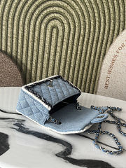 Chanel Mini Rectangular Denim Braided Single Flap Bag 20cm - 4