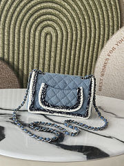 Chanel Mini Rectangular Denim Braided Single Flap Bag 20cm - 2