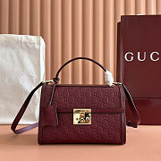 Gucci Padlock Medium Top Red Handle Bag 26x18x11.5cm - 1