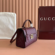 Gucci Padlock Medium Top Red Handle Bag 26x18x11.5cm - 4