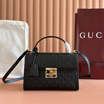 Gucci Padlock Medium Top Black Handle Bag 26x18x11.5cm
