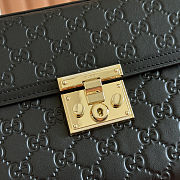 Gucci Padlock Medium Top Black Handle Bag 26x18x11.5cm - 3