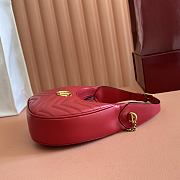 Gucci GG Marmont Half-Moon-Shaped Red Mini Bag 21×5×11cm - 6