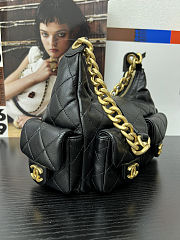 Chanel Shiny Lambskin Quilted Trendy Pockets Hobo 31cm x 15cm x 22cm  - 3