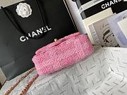 Chanel Tweed Quilted Pearl Twist Mini Square Flap 12.5×17×5cm - 6
