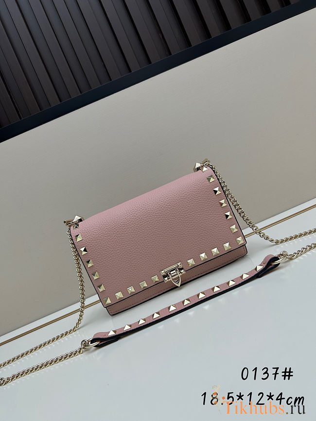 Valentino Garavani Rockstud Small Leather Crossbody Bag 18.5x12x4cm. - 1