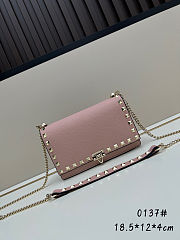 Valentino Garavani Rockstud Small Leather Crossbody Bag 18.5x12x4cm. - 1