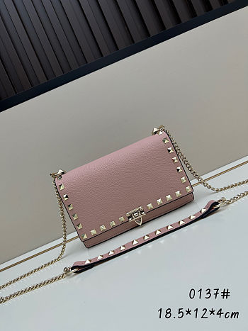 Valentino Garavani Rockstud Small Leather Crossbody Bag 18.5x12x4cm.