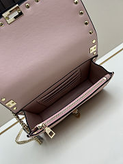 Valentino Garavani Rockstud Small Leather Crossbody Bag 18.5x12x4cm. - 6