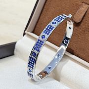 Cartier Love bracelet, classic model, paved with blue sapphires and diamonds - 6