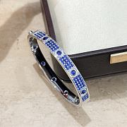Cartier Love bracelet, classic model, paved with blue sapphires and diamonds - 5