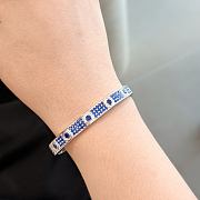 Cartier Love bracelet, classic model, paved with blue sapphires and diamonds - 4