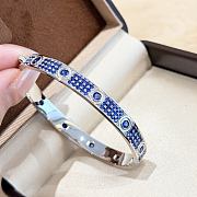 Cartier Love bracelet, classic model, paved with blue sapphires and diamonds - 3