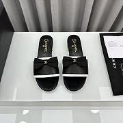  Chanel Bow Slide Black Sandals - 1