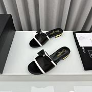  Chanel Bow Slide Black Sandals - 6