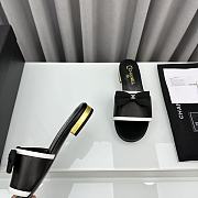  Chanel Bow Slide Black Sandals - 5