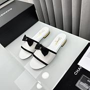 Chanel Bow Slide White Sandals - 4