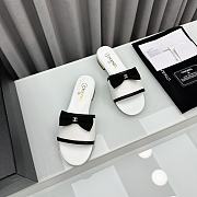 Chanel Bow Slide White Sandals - 3