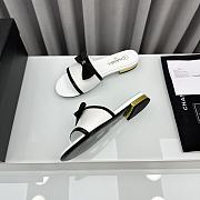 Chanel Bow Slide White Sandals - 2
