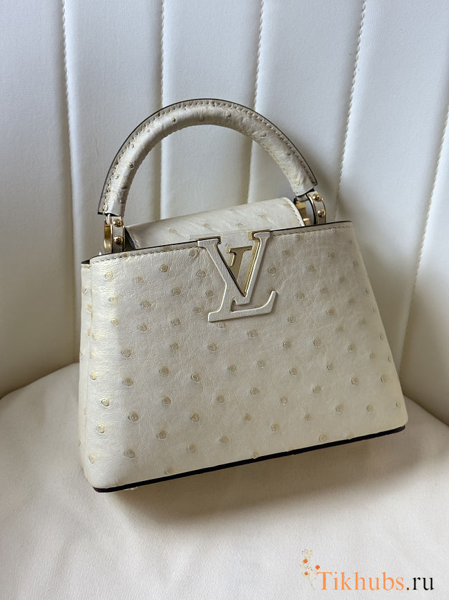 Louis Vuitton Capucines Pearl White Bag 21cm - 1