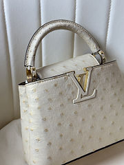 Louis Vuitton Capucines Pearl White Bag 21cm - 3