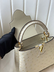 Louis Vuitton Capucines Pearl White Bag 21cm - 2