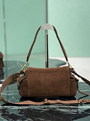 Prada Explore Medium Suede Shoulder Bag 30x14x10cm - 6