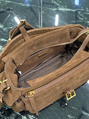 Prada Explore Medium Suede Shoulder Bag 30x14x10cm - 2