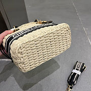 Dior Medium Lady Dior Bag Natural Wicker 20x18cm - 6