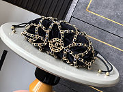 Chanel Velvet Drawstring Bag with Gold Hardware 18x42x3cm - 5