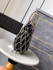 Chanel Velvet Drawstring Bag with Gold Hardware 18x42x3cm - 4