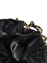 Chanel Velvet Drawstring Bag with Gold Hardware 18x42x3cm - 3