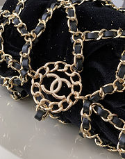 Chanel Velvet Drawstring Bag with Gold Hardware 18x42x3cm - 2