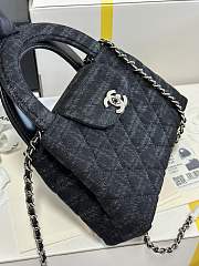 Chanel Printed Denim Quilted Nano Kelly Shopper 19x13x7cm - 2