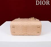 Dior Mini Lady Dior Alligator Pink Bag 17x15x7cm - 6