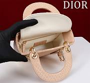 Dior Mini Lady Dior Alligator Pink Bag 17x15x7cm - 3
