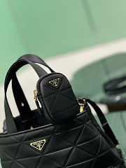 Prada Small Quilted Leather Tote Bag 26x17x13.5cm - 5