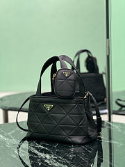 Prada Small Quilted Leather Tote Bag 26x17x13.5cm - 4